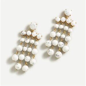 NEW J. Crew Hortensia Chandelier Drop Earrings in White